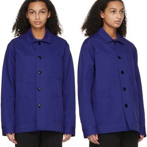 SSENSE Exclusive Jeremy O. Harris Blue Twill Chore Jacket